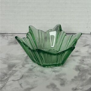 Vintage Spicy Green Glass Decorative Bowl
